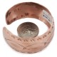 Feather Handmade Navajo Certified Authentic Pure Copper Native American Bracelet 12956-2