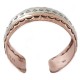 Arrowhead Feather Navajo .925 Sterling Silver Handmade Certified Authentic Pure Copper Native American Bracelet 12952