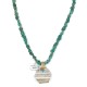12kt Gold Filled .925 Sterling Silver Handmade Certified Authentic Navajo Turquoise Native American Necklace 740103-19-25296