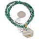 12kt Gold Filled .925 Sterling Silver Handmade Certified Authentic Navajo Turquoise Native American Necklace 740103-19-25296