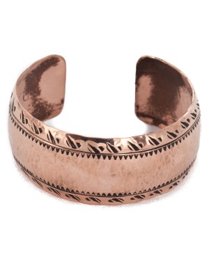 Hammered Handmade Navajo Certified Authentic Pure Copper Native American Bracelet 12955-7