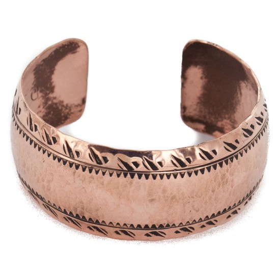Hammered Handmade Navajo Certified Authentic Pure Copper Native American Bracelet 12955-7