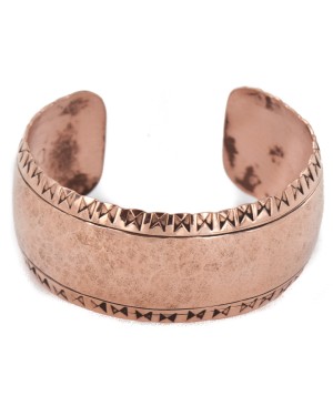 Handmade Certified Authentic Hammered Navajo Pure Copper Native American Bracelet 12955-6