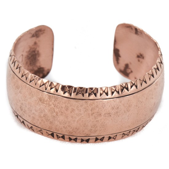 Handmade Certified Authentic Hammered Navajo Pure Copper Native American Bracelet 12955-6