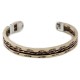 Handmade Feather Navajo Certified Authentic Pure Copper and Brass Native American Bracelet 12958-4