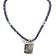 12kt Gold Filled and .925 Sterling Silver Handmade Certified Authentic Storyteller Navajo Natural Lapis Turquoise Native American Necklace 24203-1-15771 12kt Gold Filled and .925 Sterling Silver Handmade Certified Authentic Storyteller Navajo Natural Lapis Turquoise Native American Necklace 24203-1-15771