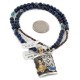 12kt Gold Filled and .925 Sterling Silver Handmade Certified Authentic Storyteller Navajo Natural Lapis Turquoise Native American Necklace 24203-1-15771 12kt Gold Filled and .925 Sterling Silver Handmade Certified Authentic Storyteller Navajo Natural Lapis Turquoise Native American Necklace 24203-1-15771