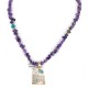 12kt Gold Filled and .925 Sterling Silver Handmade Certified Authentic Navajo Natural Turquoise Amethyst Native American Necklace 740102-65-790101 12kt Gold Filled and .925 Sterling Silver Handmade Certified Authentic Navajo Natural Turquoise Amethyst Native American Necklace 740102-65-790101