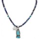 .925 Sterling Silver Certified Authentic Navajo Natural Turquoise Lapis Native American Necklace 15058-10-15771 .925 Sterling Silver Certified Authentic Navajo Natural Turquoise Lapis Native American Necklace 15058-10-15771
