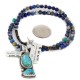 .925 Sterling Silver Certified Authentic Navajo Natural Turquoise Lapis Native American Necklace 15058-10-15771 .925 Sterling Silver Certified Authentic Navajo Natural Turquoise Lapis Native American Necklace 15058-10-15771