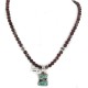.925 Sterling Silver Certified Authentic Navajo Natural Turquoise and Red Jasper Native American Necklace 34041-1-15786 .925 Sterling Silver Certified Authentic Navajo Natural Turquoise and Red Jasper Native American Necklace 34041-1-15786