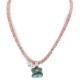 .925 Sterling Silver Certified Authentic Navajo Natural Turquoise Rose Quartz Native American Necklace 34041-10-15786 .925 Sterling Silver Certified Authentic Navajo Natural Turquoise Rose Quartz Native American Necklace 34041-10-15786