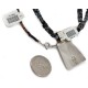 Arrow 12kt Gold Filled and .925 Sterling Silver Handmade Certified Authentic Navajo Natural Snowflake Obsidian Black Onyx and Turquoise Native American Necklace 740101-24-790101
