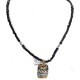 Horse 12kt Gold Filled and .925 Sterling Silver Handmade Certified Authentic Navajo Natural Turquoise Purple Goldstone Native American Necklace 14456-14-10225