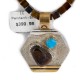 12kt Gold Filled and .925 Sterling Silver Handmade Certified Authentic Navajo Natural Tigers Eye and Turquoise Native American Necklace 740100-13-790100