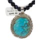 .925 Sterling Silver Handmade Certified Authentic Navajo Natural Purple Goldstone and Turquoise Native American Necklace 15033-15-15814-19