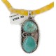 .925 Sterling Silver Handmade Certified Authentic Navajo Turquoise Agate Native American Necklace 14764-2-10225