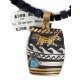 Horse 12kt Gold Filled and .925 Sterling Silver Handmade Certified Authentic Navajo Natural Turquoise Purple Goldstone Native American Necklace 14456-14-10225