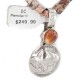 Vintage Style Buffalo Nickel .925 Sterling Silver Certified Authentic Navajo Natural Jasper Spiny Oyster and Turquoise Native American Necklace 14343-14-7501003