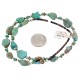 Certified Authentic .925 Sterling Silver Natural Turquoise Chain Native American Necklace 15388