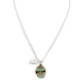 .925 Sterling Silver Handmade Certified Authentic Navajo Natural Turquoise Native American Necklace 12830-3