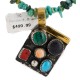 12kt Gold Filled .925 Sterling Silver Handmade Certified Authentic Navajo Natural Turquoise Multicolor Native American Necklace 24333-1-15851 12kt Gold Filled .925 Sterling Silver Handmade Certified Authentic Navajo Natural Turquoise Multicolor Native American Necklace 24333-1-15851