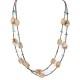2 Strand Certified Authentic Navajo .925 Sterling Silver Natural Turquoise Agate Native American Necklace  15304-66