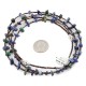 2 Strand Certified Authentic Navajo .925 Sterling Silver Natural Turquoise Lapis Native American Necklace 15585-34