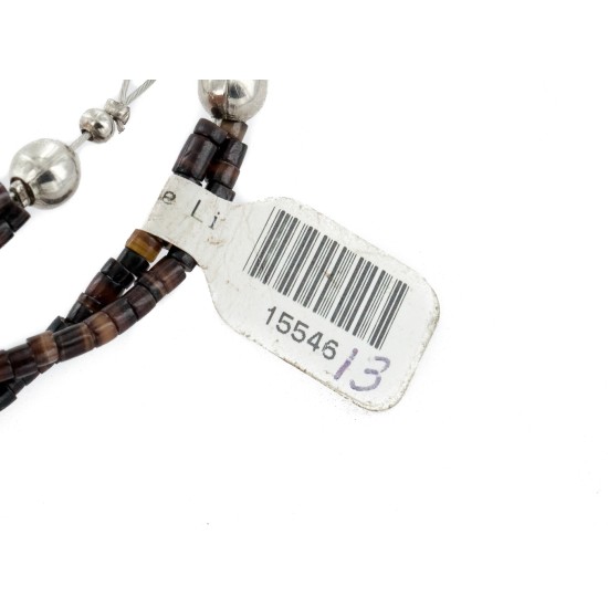 2 Strand Certified Authentic Navajo .925 Sterling Silver Natural Turquoise Red Jasper Native American Necklace 15546-13 2 Strand Certified Authentic Navajo .925 Sterling Silver Natural Turquoise Red Jasper Native American Necklace 15546-13