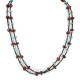 2 Strand Certified Authentic Navajo .925 Sterling Silver Natural Turquoise Red Jasper Native American Necklace 15546-13 2 Strand Certified Authentic Navajo .925 Sterling Silver Natural Turquoise Red Jasper Native American Necklace 15546-13
