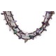 3 Strand Certified Authentic Navajo .925 Sterling Silver Natural Turquoise Amethyst Native American Necklace 25268-1