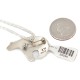 .925 Sterling Silver Bear Handmade Certified Authentic Navajo Pin and Native American Necklace  24330