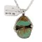 .925 Sterling Silver Handmade Certified Authentic Navajo Natural Turquoise Native American Necklace 12830-3