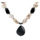 Certified Authentic Navajo .925 Sterling Silver White Howlite Black Onyx Hematite Native American Necklace 15844-4