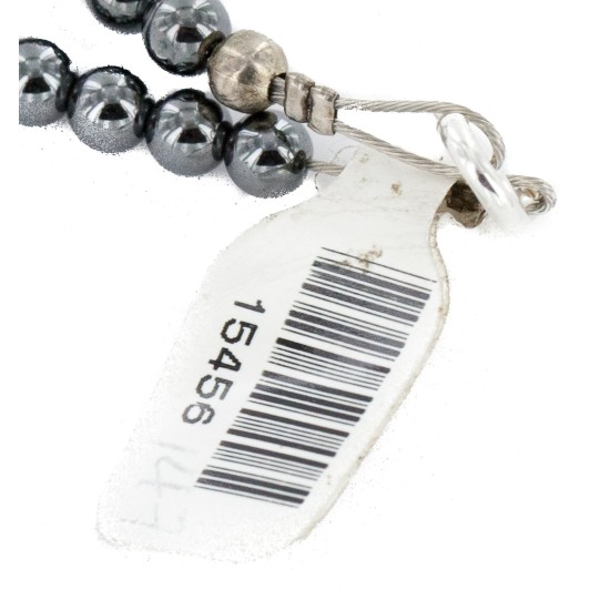 Certified Authentic Navajo .925 Sterling Silver Natural Amethyst Smoky Quartz Hematite Native American Necklace 15456-147