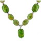 Certified Authentic Navajo .925 Sterling Silver Composite Gaspeite Native American Necklace 15390