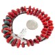 Certified Authentic Navajo .925 Sterling Silver Natural Turquoise Coral Heishi Native American Necklace 15778-35