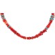 Certified Authentic Navajo .925 Sterling Silver Natural Turquoise Coral Chain Native American Necklace 10309