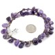 Certified Authentic Navajo .925 Sterling Silver Natural Amethyst Drops Heishi Native American Necklace 15463-73