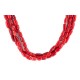 3 Strand Certified Authentic Navajo .925 Sterling Silver Coral Native American Necklace 790106-1