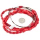 3 Strand Certified Authentic Navajo .925 Sterling Silver Coral Native American Necklace 790106-1