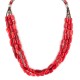 3 Strand Certified Authentic Navajo .925 Sterling Silver Coral Native American Necklace 790106-1