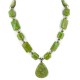 Certified Authentic Navajo .925 Sterling Silver Composite Gaspeite Native American Necklace 15341-29