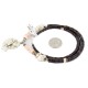 Certified Authentic Navajo .925 Sterling Silver Natural Graduated Heishi White Howlite Native American Necklace 15364-53