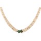 Certified Authentic Navajo .925 Sterling Silver Natural Graduated Melon Shell Turquoise Native American Necklace 15562-57