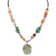 Certified Authentic Navajo .925 Sterling Silver Natural Turquoise Carnelian Native American Necklace 750102-27