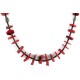 Certified Authentic Navajo .925 Sterling Silver Natural Turquoise Coral Heishi Native American Necklace 25235-4
