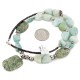 Certified Authentic Navajo .925 Sterling Silver Natural Turquoise Green Jasper Jade Native American Necklace 15432-54