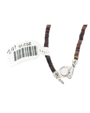Certified Authentic Navajo .925 Sterling Silver Natural Turquoise Coral Hematite Native American Necklace 25215-102