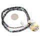 12kt Gold Filled and .925 Sterling Silver Wolf Handmade Certified Authentic Navajo Natural Turquoise and Snowflake Stone Native American Necklace 24124-2-7501003